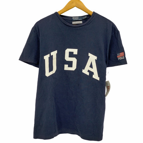 ポロバイラルフローレン Polo by RALPH LAUREN 別注 USAプリントクルーネック半袖Tシャツ メンズ import:S