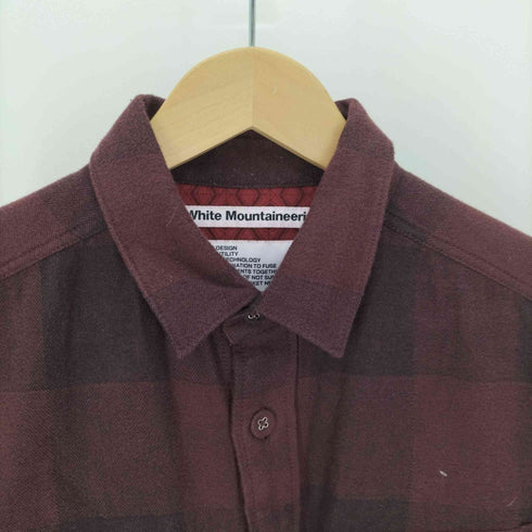 ホワイトマウンテニアリング WHITE MOUNTAINEERING 18AW HERRINGBONE BIG CHECK FLANNEL SHIRT WITH ZIPPED BIG CHEST POCKETS メンズ JPN:1