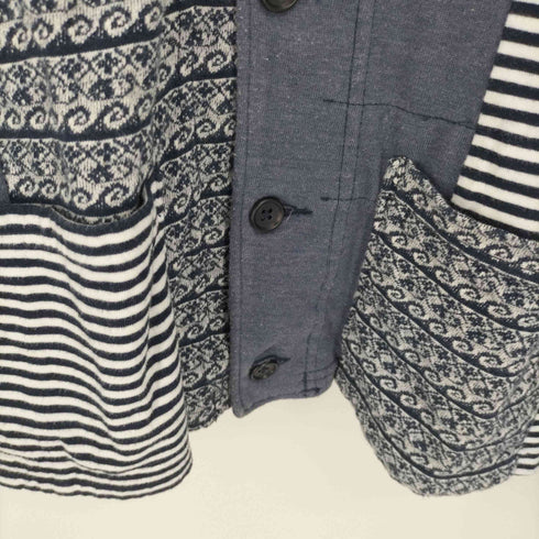 エンジニアードガーメンツ Engineered Garments USA製 クレイジー 切り替え コットン カーディガン メンズ JPN:S