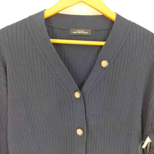 ユナイテッドアローズグリーンレーベルリラクシング UNITED ARROWS green label relaxing FFC コットンシルク リブVネックカーディガン レディース