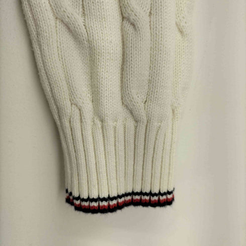 トミーヒルフィガー TOMMY HILFIGER 胸元ロゴ コットンケーブルニット メンズ JPN:M