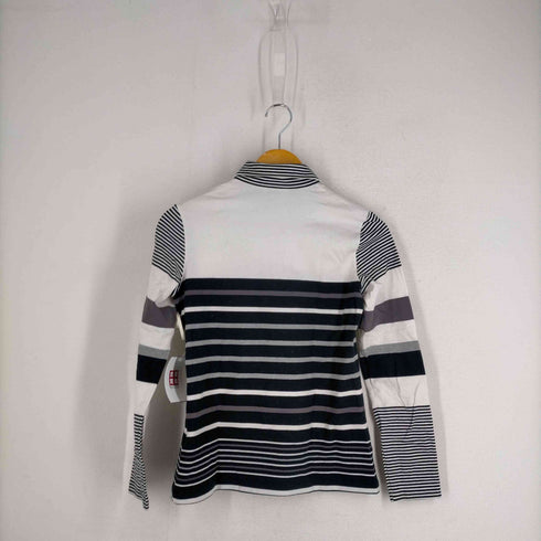 ラバンスポーツ LANVIN SPORT ボーダー柄 ハイネック ハーフジッププルオーバー レディース JPN:38
