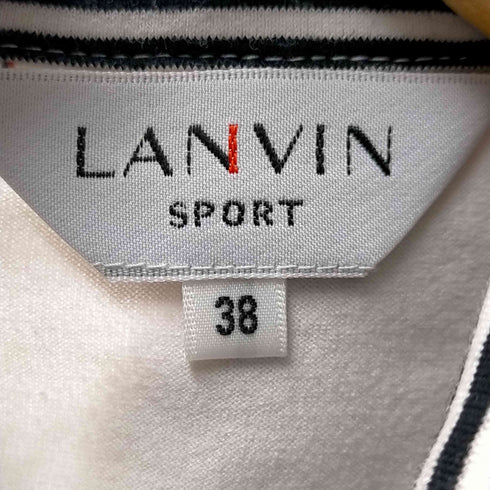 ラバンスポーツ LANVIN SPORT ボーダー柄 ハイネック ハーフジッププルオーバー レディース JPN:38