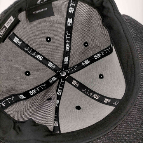 ニューエラ NEW ERA 59FIFTY ブラックデニム ベースボールキャップ メンズ 7 3/8