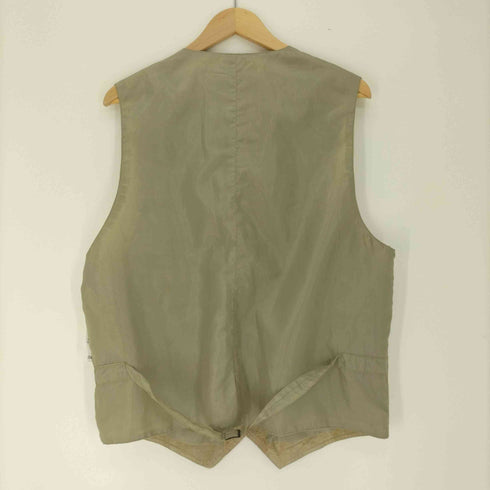 M.FLUES ヌバックレザー 切替 5連 ボタン ジレ ベスト メンズ import:L
