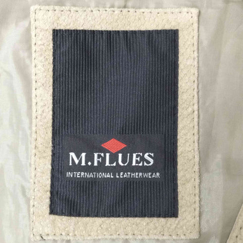M.FLUES ヌバックレザー 切替 5連 ボタン ジレ ベスト メンズ import:L