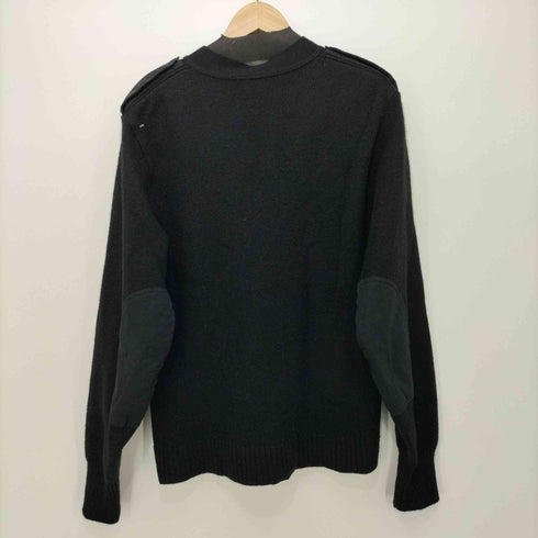 MILITARY EQUIPMENT エルボーパッチ エポレット付き ウールアクリルカーディガン メンズ 42L