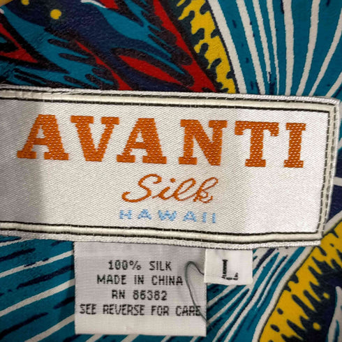 アヴァンティ・シルク AVANTI SILK シルク100% アロハシャツ メンズ import:L