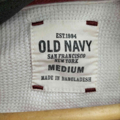 オールドネイビー OLD NAVY フロントロゴワッペン ハイネックハーフジップ フリースジャケット メンズ import:M