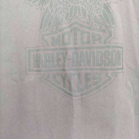 ハーレーダヴィットソン HARLEY DAVIDSON 背面 刺繍 両面プリント スリーブ カットオフ ノースリーブ ジャケット メンズ import:L