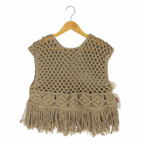 アダワズ ADAWAS MACRAME VEST リネンブレンド マクラメベスト レディース FREE