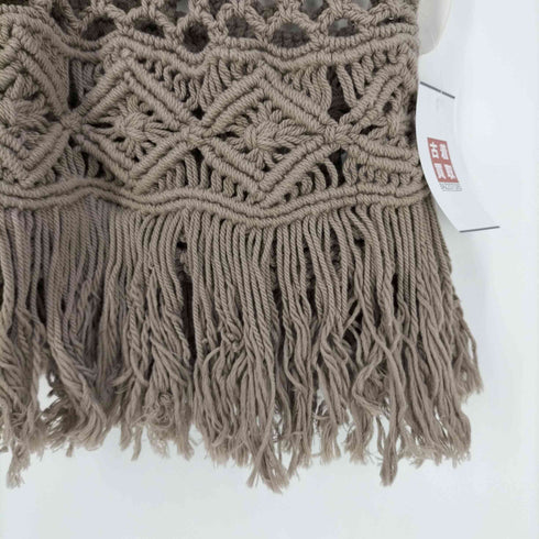 アダワズ ADAWAS MACRAME VEST リネンブレンド マクラメベスト レディース FREE