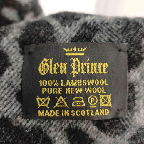 グレンプリンス Glen Prince ウール100% レオパード柄ストール レディース