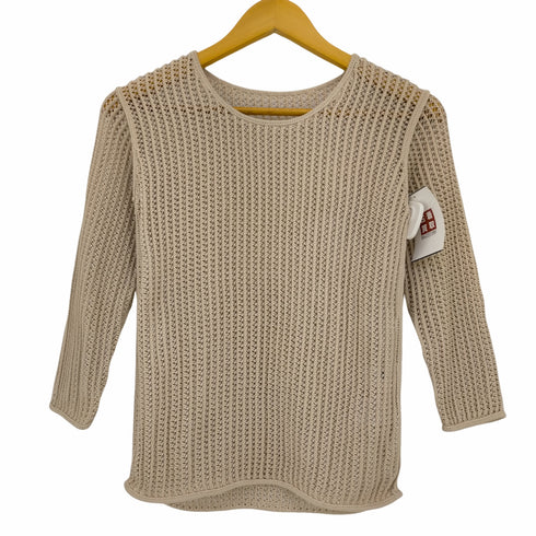 レイビームス Ray BEAMS RBS ネット編み アウトシーム クルーネック ニット レディース ONE SIZE