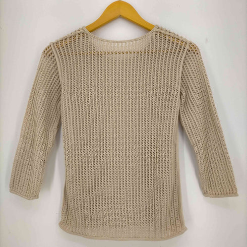 レイビームス Ray BEAMS RBS ネット編み アウトシーム クルーネック ニット レディース ONE SIZE