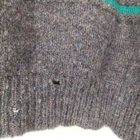 ペンドルトン PENDLETON 70S USA製 PURE VIRGIN WOOL ネップ ヘンリーネック ウール ニット メンズ import:L