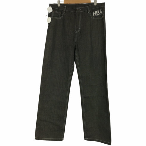 フルギ HBA 刺繍デザインブラックデニムパンツ メンズ 38