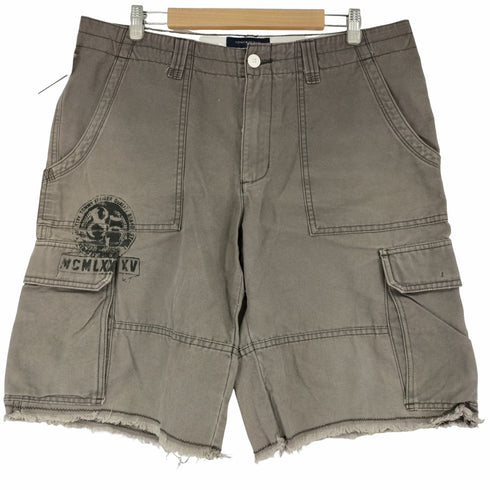 トミーヒルフィガー TOMMY HILFIGER フェード加工裾カットオフカーゴショーツ メンズ 36