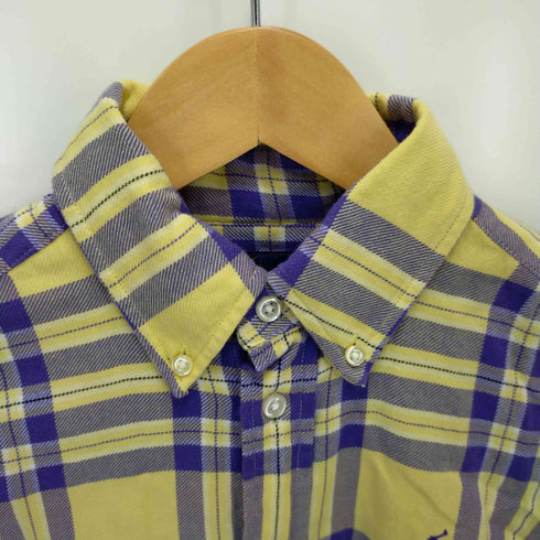 ラルフローレン RALPH LAUREN CLASSIC FIT ポニー刺繍 ロングスリーブボタンダウンチェックシャツ メンズ import:XS