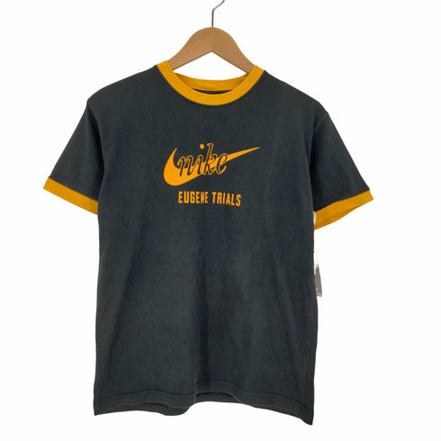 ナイキ NIKE 00S グレータグ EUGENE TRIALS ロゴプリント S/S トリム Tシャツ リンガー メンズ import:M