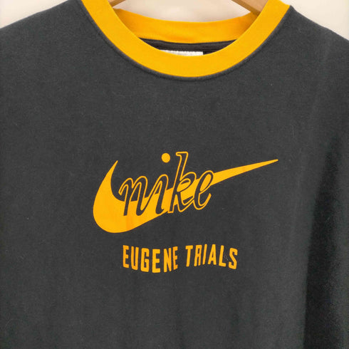 ナイキ NIKE 00S グレータグ EUGENE TRIALS ロゴプリント S/S トリム Tシャツ リンガー メンズ import:M