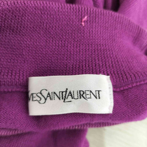 イヴサンローラン Yves Saint Laurent ロゴ刺繍 ハイネックニット レディース import:M