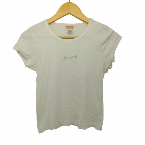 ゲスジーンズ GUESS JEANS Y2K フロントビジューロゴミニトップス レディース import:S