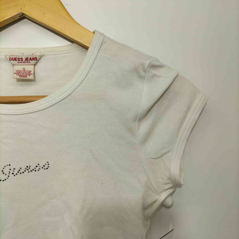 ゲスジーンズ GUESS JEANS Y2K フロントビジューロゴミニトップス レディース import:S