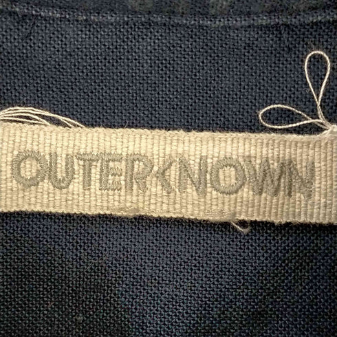 アウターノウン OUTERKNOWN ボーダー ボタンダウン半袖シャツ メンズ