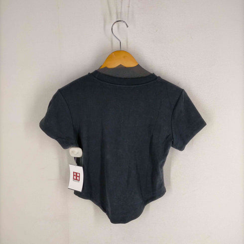 FUZZYKON ロゴプリントクルーネックTシャツ チビT Y2K レディース JPN:M