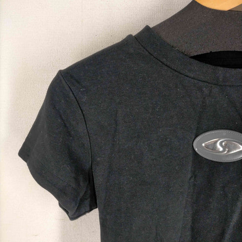 FUZZYKON ロゴプリントクルーネックTシャツ チビT Y2K レディース JPN:M