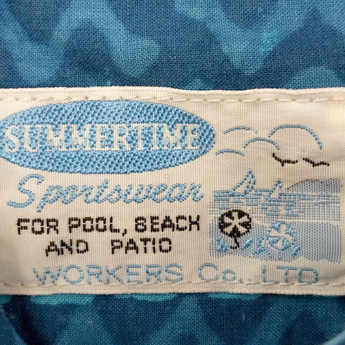 ワーカーズ WORKERS.CO.LTD SUMMER TIME 総柄 半袖開襟シャツ メンズ 14