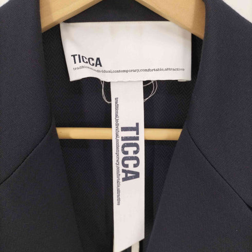 ティッカ TICCA ダブルブレスト テーラード ジャケット ブレザー 金ボタン 紺ブレ レディース JPN:1