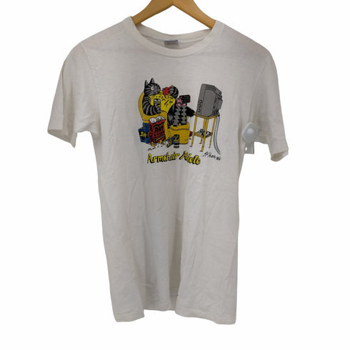 クレイジーシャツ CRAZY SHIRTS 90S MADE IN USA 両面プリントクルーネックTシャツ レディース import:M