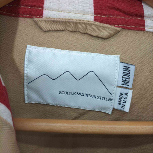ボルダーマウンテンスタイル BOULDER MOUNTAIN STYLE ヘリンボーンフーデットジップアップジャケット メンズ import:M