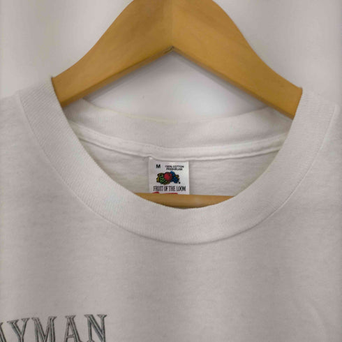 フルーツオブザルーム FRUIT OF THE LOOM 90S MADE IN USA 両面フィッシュプリントクルーネックTシャツ シングルステッチ メンズ import:M