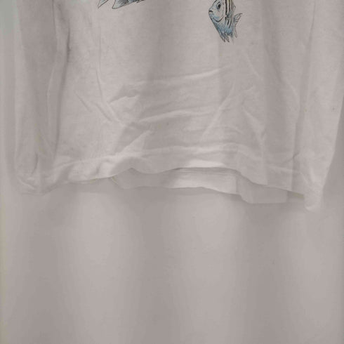 フルーツオブザルーム FRUIT OF THE LOOM 90S MADE IN USA 両面フィッシュプリントクルーネックTシャツ シングルステッチ メンズ import:M