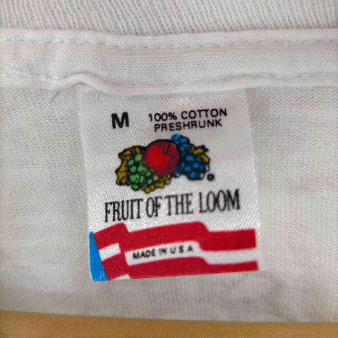 フルーツオブザルーム FRUIT OF THE LOOM 90S MADE IN USA 両面フィッシュプリントクルーネックTシャツ シングルステッチ メンズ import:M