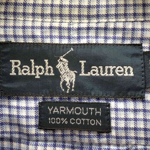 ラルフローレン RALPH LAUREN L/S YARMOUTH スモールポニー刺繍チェック柄BDシャツ メンズ 16 34/35
