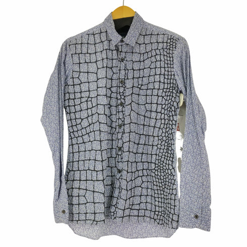 ミハラヤスヒロ MIHARA YASUHIRO クラック x ボタニカル デザイン L/S シャツ メンズ
