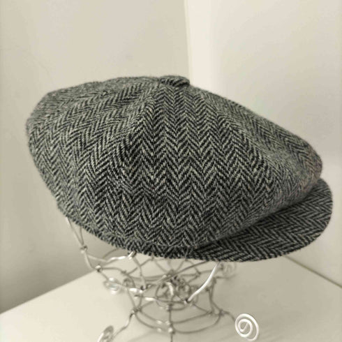ヘザー Heather Scott Newsboy Harris Ywd Cap - Black / Grey メンズ L-60CM