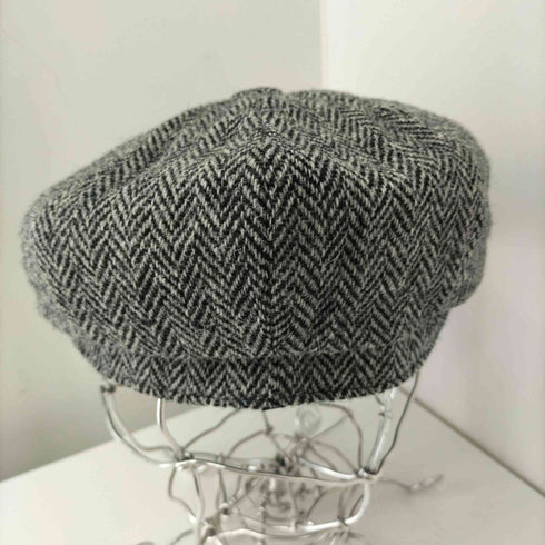 ヘザー Heather Scott Newsboy Harris Ywd Cap - Black / Grey メンズ L-60CM