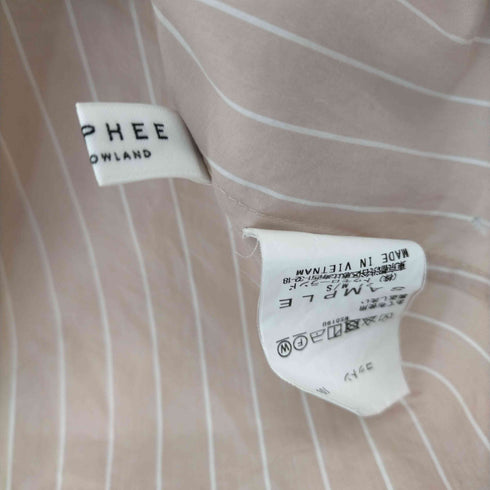 マカフィー MACPHEE ストライプノーカラーシャツブラウス レディース JPN:36