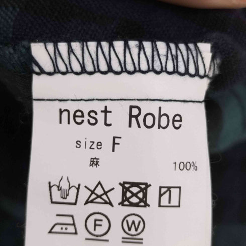 ネストローブ nest Robe リネンチェック2WAYワンピース レディース FREE
