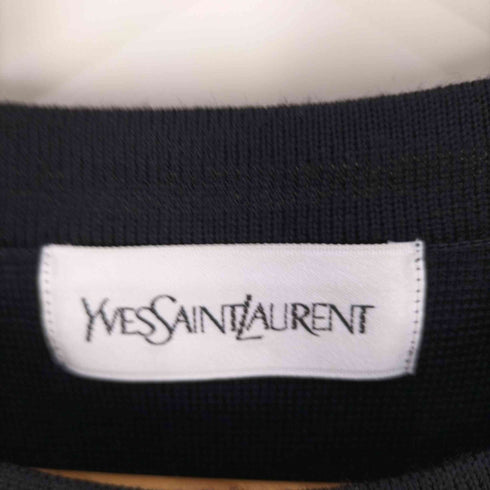 イヴサンローラン Yves Saint Laurent 肩パット入り ロゴニットワンピース レディース M