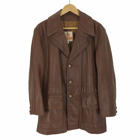 バラクータ BARACUTA 70S-80S 3B 本革 レザー テーラード ジャケット メンズ JPN:44