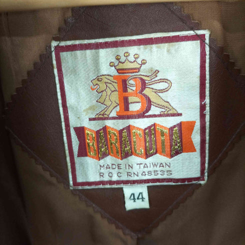 バラクータ BARACUTA 70S-80S 3B 本革 レザー テーラード ジャケット メンズ JPN:44