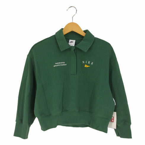 ナイキ NIKE CROP 3Q POLO NCPS スウェット クロップドポロシャツ レディース import:M