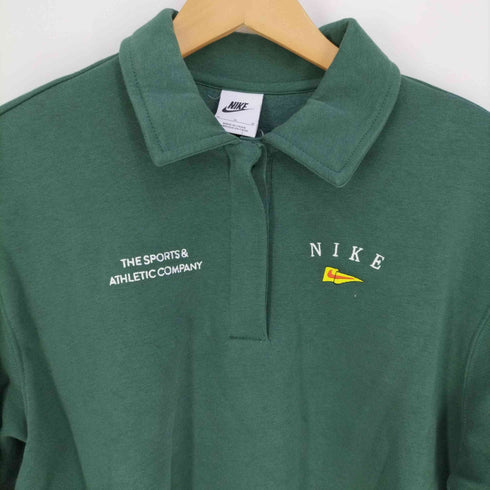 ナイキ NIKE CROP 3Q POLO NCPS スウェット クロップドポロシャツ レディース import:M