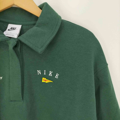 ナイキ NIKE CROP 3Q POLO NCPS スウェット クロップドポロシャツ レディース import:M